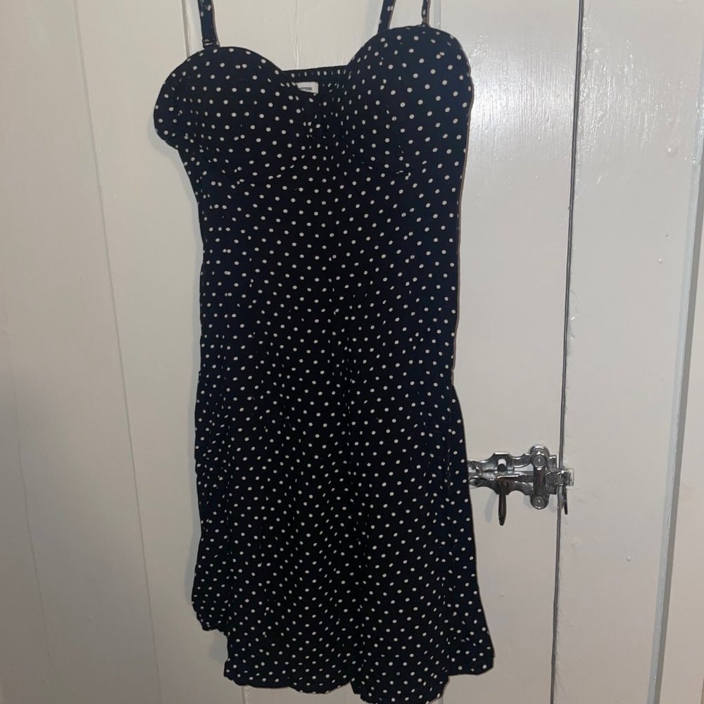 American Eagle Dress Womens Small Black and White Polka Dot